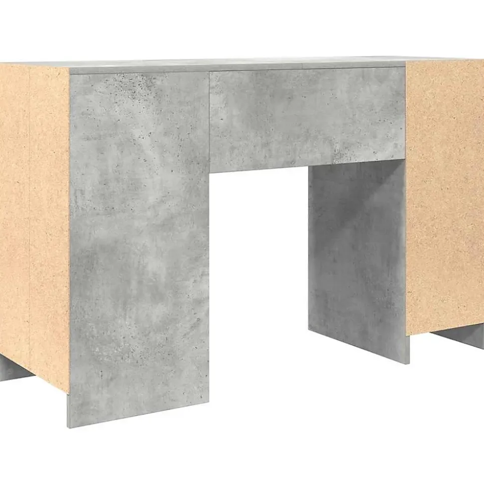 Bureau gris béton 120x42x76 cm bois d'ingénierie vidaXL