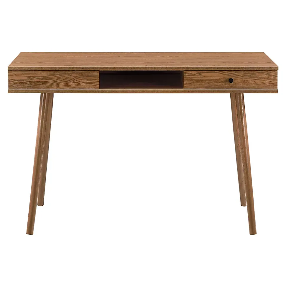 Bureau Habo 74 x 115 x 48 cm Effet Bois Foncé en.casa