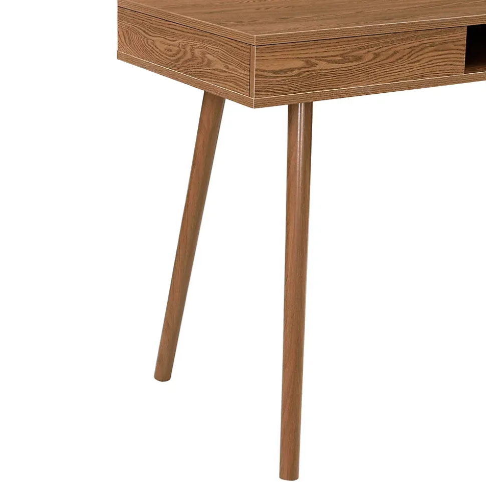 Bureau Habo 74 x 115 x 48 cm Effet Bois Foncé en.casa
