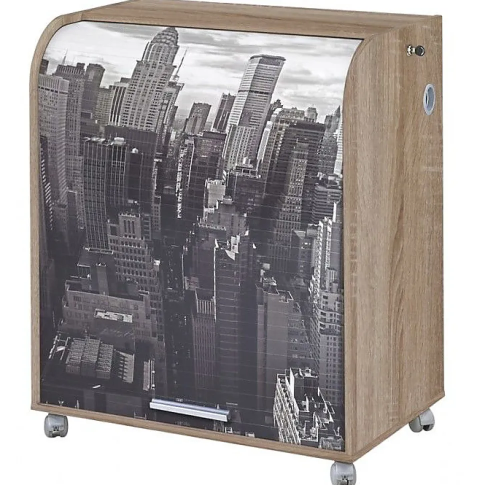 Bureau Informatique - New York 500 - Imitation Chêne - 79.2 cm - 53.2 cm - 93.8 cm