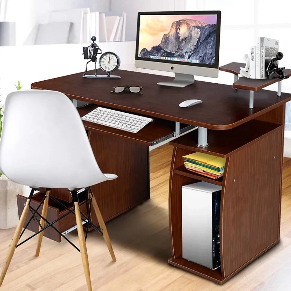Bureau Informatique Bureau angle avec Tablette Imprimante