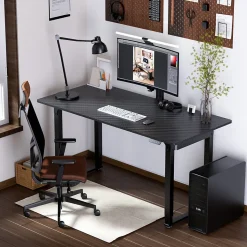 Bureau électrique à hauteur réglable Kirkkonummi 180 x 80 cm noir pro.tec