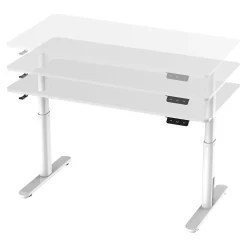 Bureau électrique à hauteur réglable pour enfants Ringe 120 x 60 cm blanc pro.tec