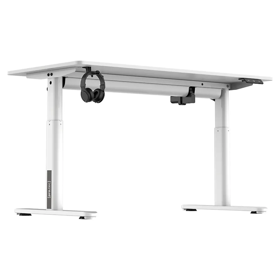 Bureau électrique à hauteur réglable pour enfants Ringe 120 x 60 cm blanc pro.tec