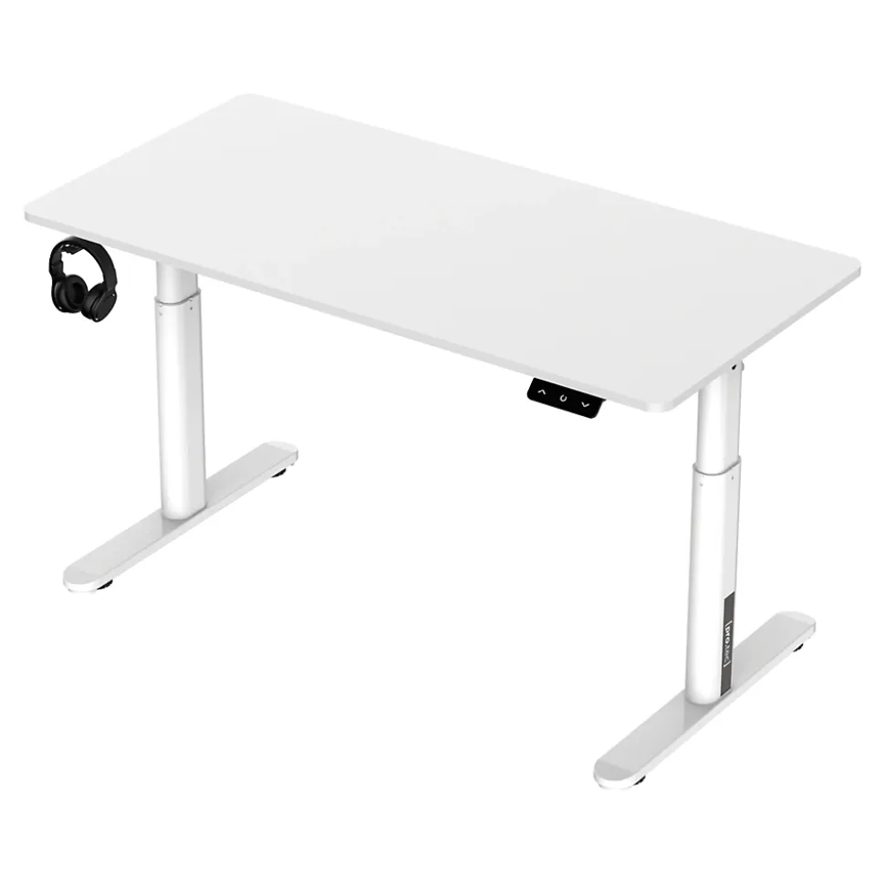 Bureau électrique à hauteur réglable pour enfants Ringe 120 x 60 cm blanc pro.tec