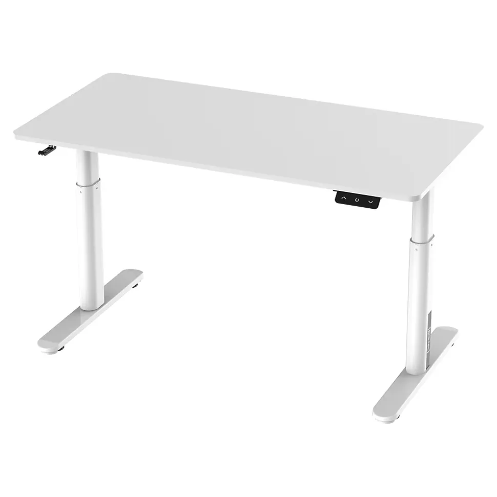 Bureau électrique à hauteur réglable pour enfants Ringe 120 x 60 cm blanc pro.tec