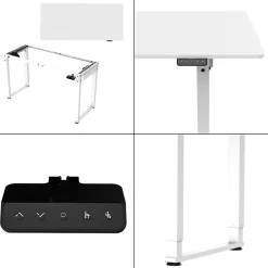 Bureau électrique à hauteur réglable Kirkkonummi 180 x 80 cm blanc pro.tec