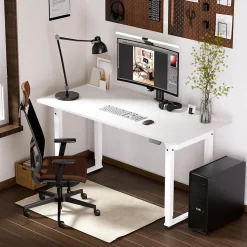 Bureau électrique à hauteur réglable Kirkkonummi 180 x 80 cm blanc pro.tec