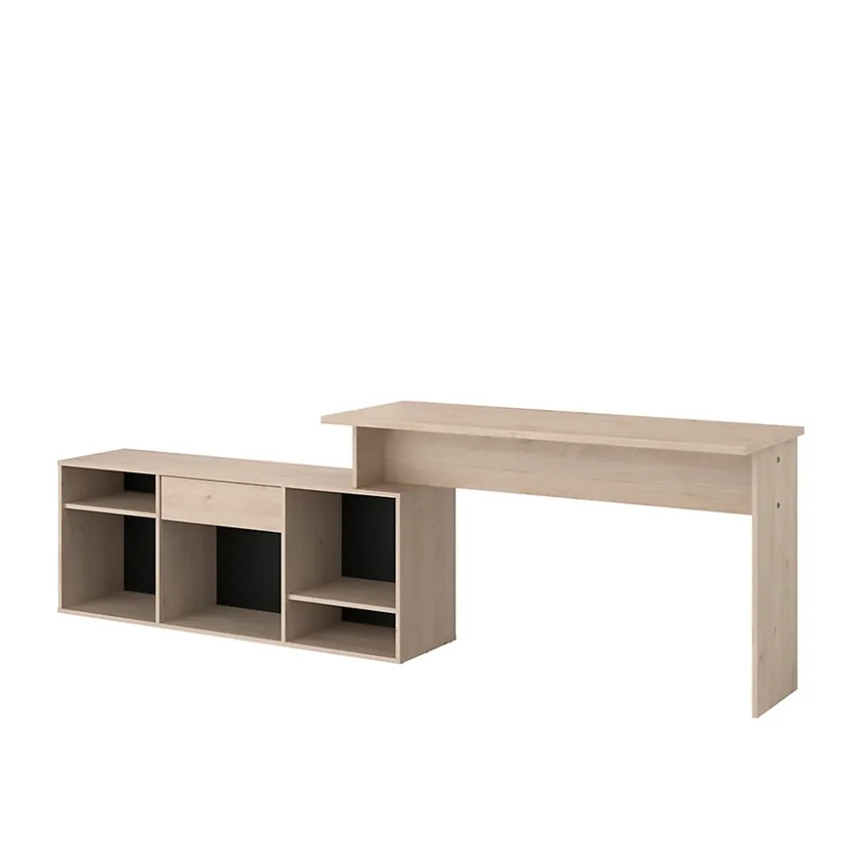 Bureau modulable effet chêne clair 5 configurations, Works