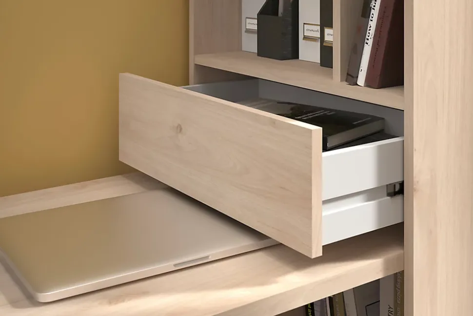 Bureau modulable effet chêne clair 5 configurations, Works