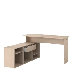 Bureau modulable effet chêne clair 5 configurations, Works