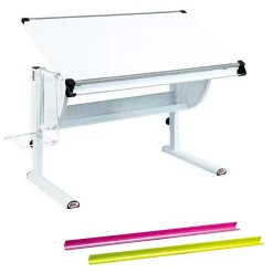 Bureau Multifonctions Enfant "Mathis" 118cm Blanc