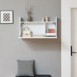 Bureau mural rabattable Rautalampi 48 x 83 x 48 cm blanc en.casa