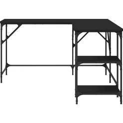 Bureau noir 139x139x75 cm bois d'ingénierie vidaXL