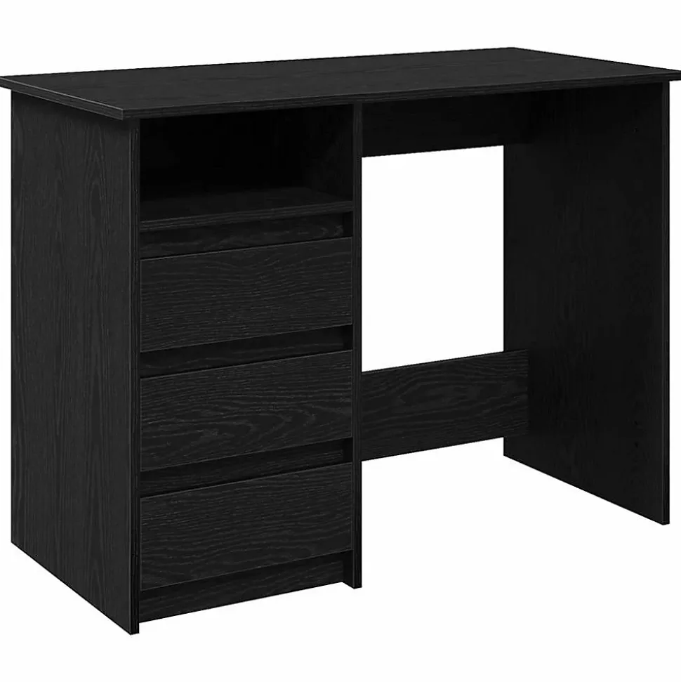 Bureau noir 102x50x75 cm bois d'ingénierie vidaXL