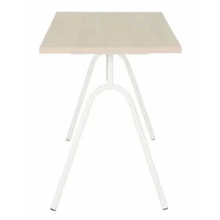 Bureau Pieds Métal Arc Chêne et Blanc L 120 H 75 P 60 cm - L 120 x l 60 x H 75 cm