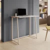 Bureau pliant Gala - Blanc mat, métal laqué - 80,5x42x75,5 cm