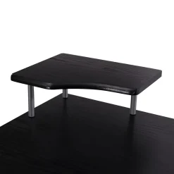 Bureau pour ordinateur table meuble pc informatique en MDF noir