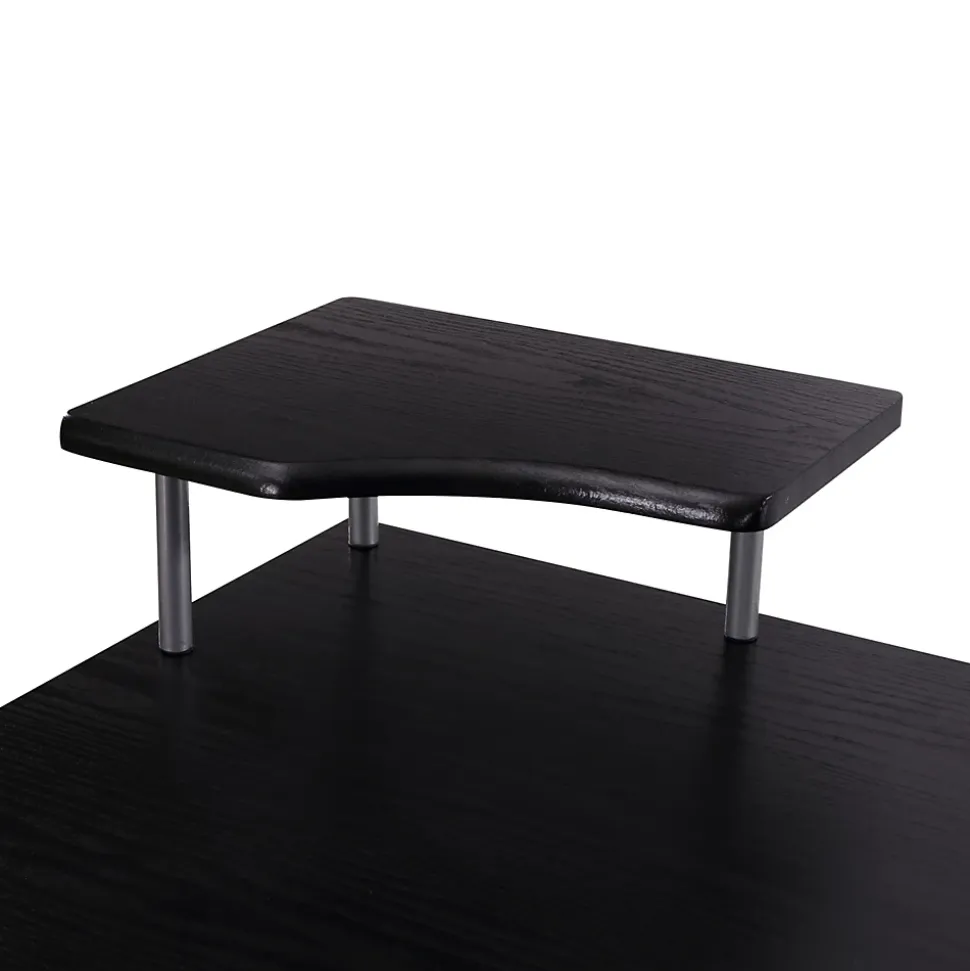 Bureau pour ordinateur table meuble pc informatique en MDF noir
