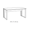Bureau professionnel YUKON 180 cm chene brut et pieds noirs Design moderne et robuste