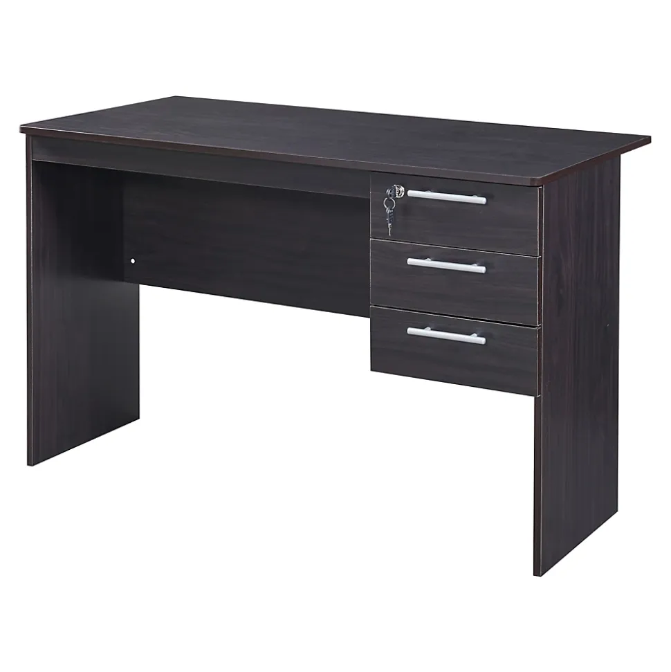 Bureau Ragunda 120 x 59 x 75 cm effet bois foncé en.casa