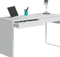 Bureau reversible avec tiroir coloris Blanc Artic - 75 x 138 x 50 cm