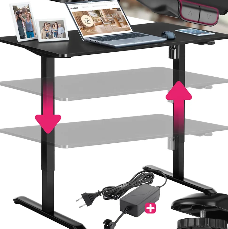 Bureau réglable en hauteur électrique avec système anti-collision