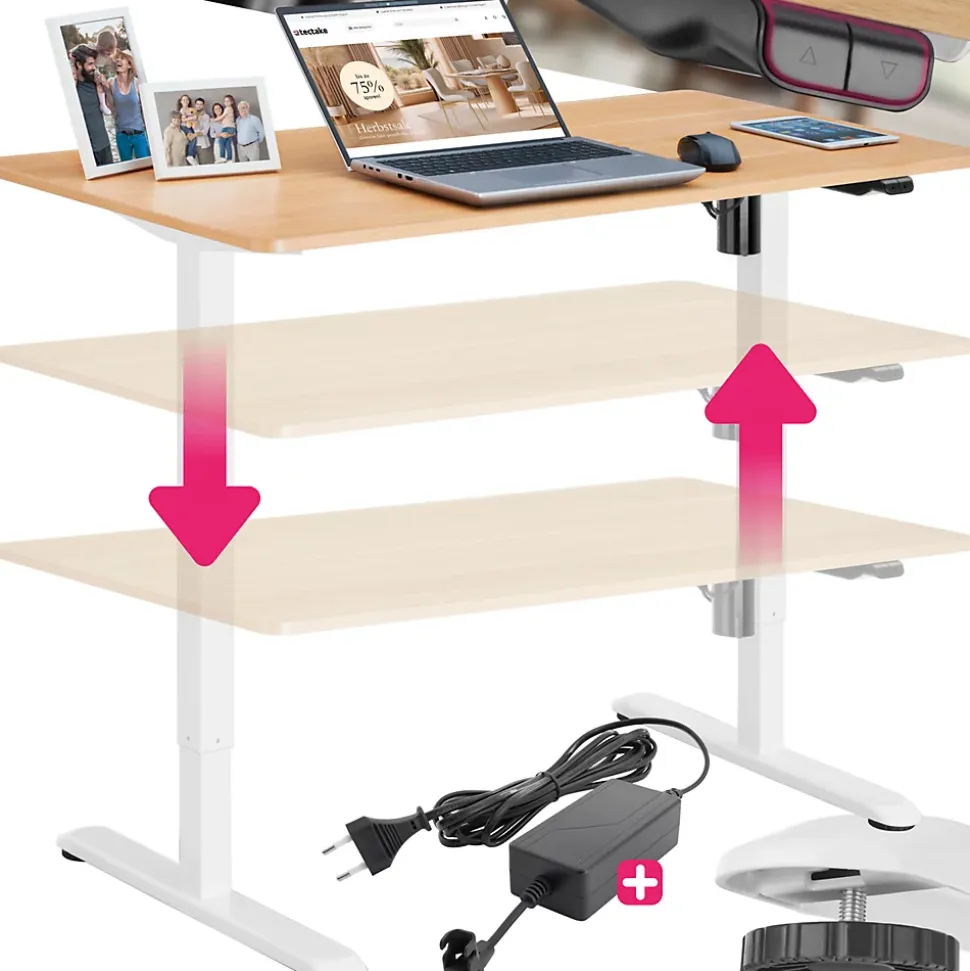Bureau réglable en hauteur électrique avec système anti-collision