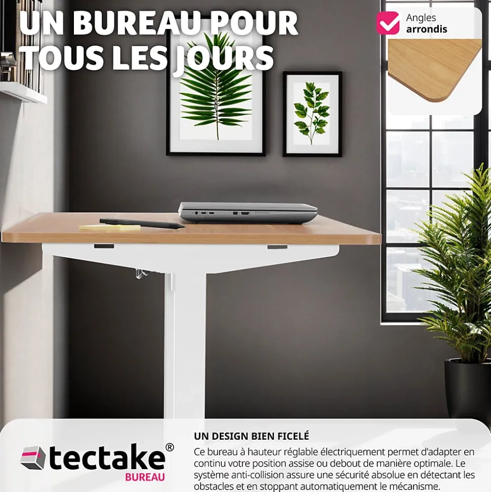 Bureau réglable en hauteur électrique avec système anti-collision