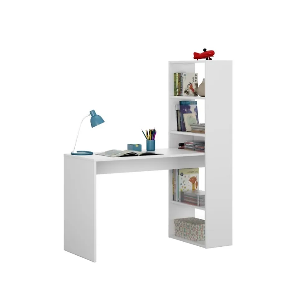 Bureau réversible avec étagère de rangement - L120 cm