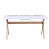 Bureau scandinave blanc et effet bois l. 150 cm Homesight Mobox