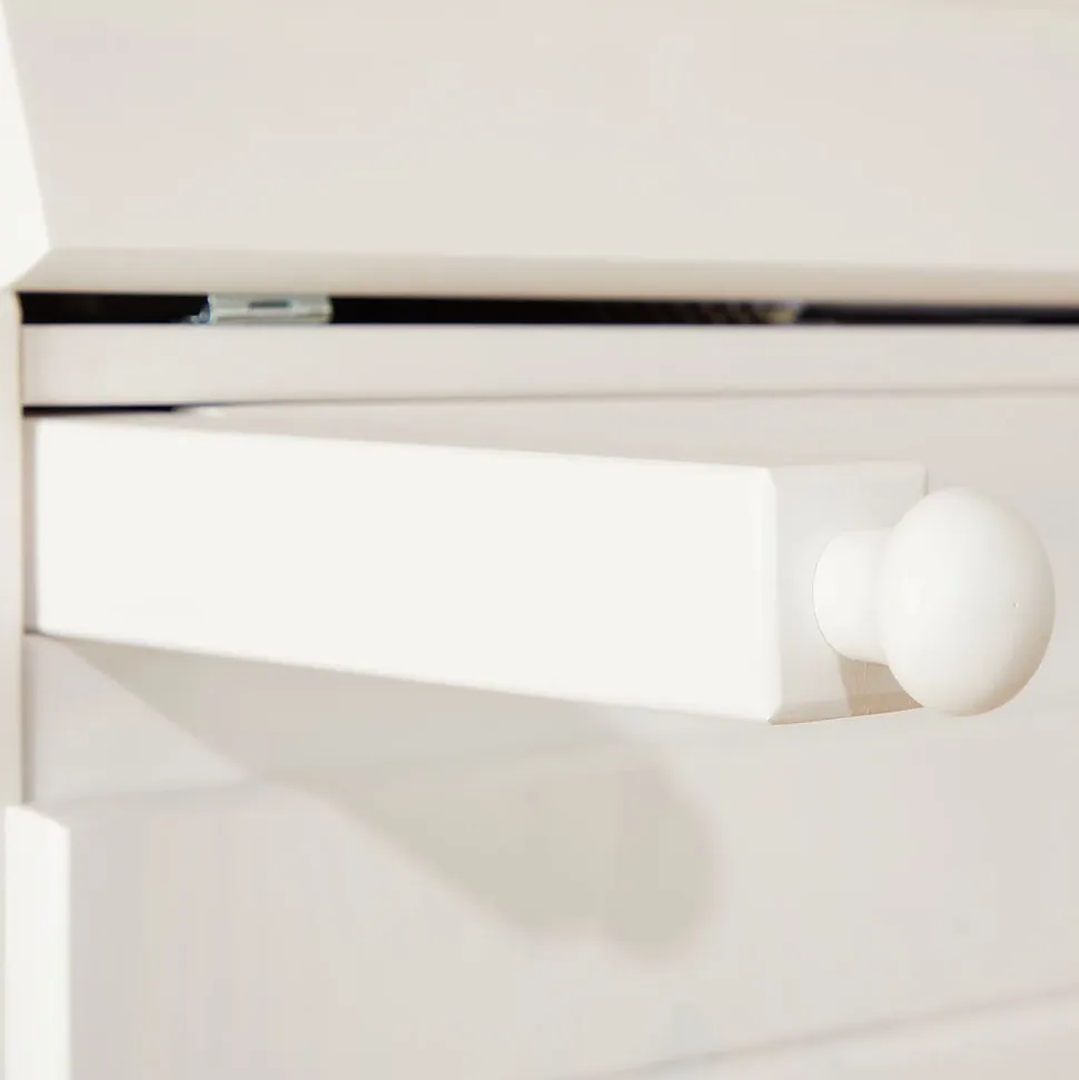 Bureau secrétaire DAVID, lasuré blanc