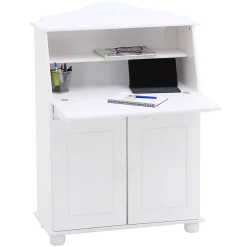 Bureau secrétaire DAVID, lasuré blanc