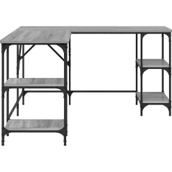 Bureau sonoma gris 139x139x75 cm bois d'ingénierie vidaXL