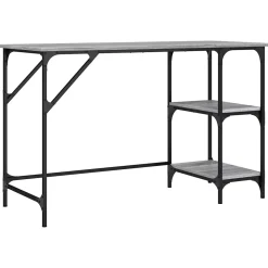 Bureau sonoma gris 120x50x75 cm métal et bois d'ingénierie vidaXL