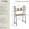 Bureau Style industriel 3 Compartiments de rangement