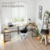 Bureau Style industriel avec Fixation du moniteur coulissant