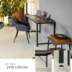 Bureau Style industriel Grand espace pour les jambes