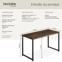 Bureau Style industriel Grand espace pour les jambes