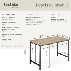 Bureau Style industriel Grand espace pour les jambes
