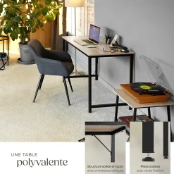 Bureau Style industriel Grand espace pour les jambes