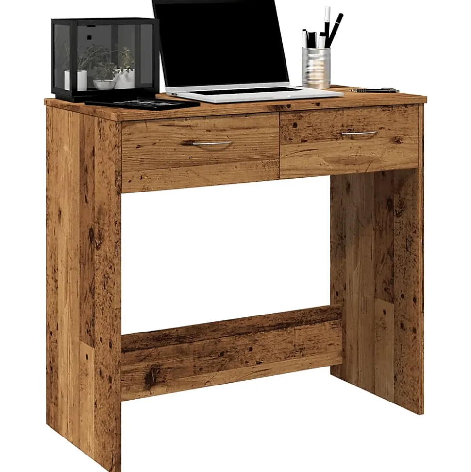 Bureau style vieux bois 80x40x75 cm bois d'ingénierie vidaXL