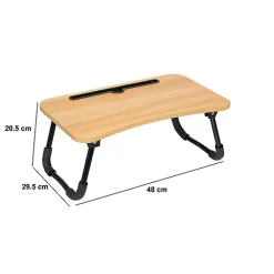 Bureau transportable Athome avec pieds pliable 48x20,5cm - Marron- 5five