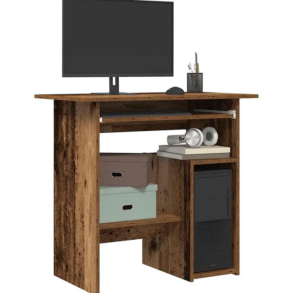 Bureau vieux bois 80x45x74 cm bois d'ingénierie vidaXL