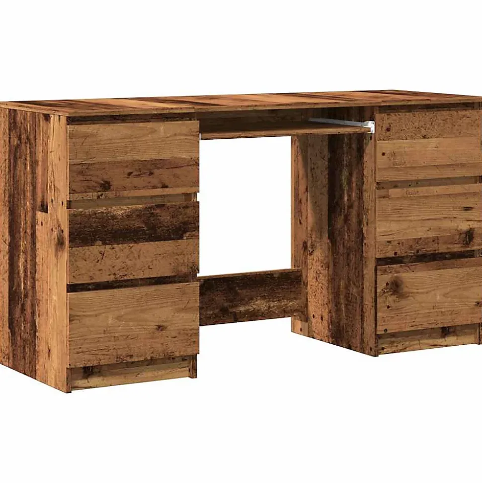 Bureau vieux bois 140x50x77 cm bois d'ingénierie vidaXL