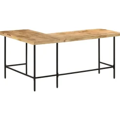 Bureau 165x110x77 cm bois massif de manguier et fer vidaXL