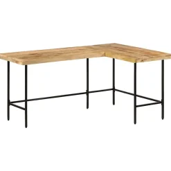 Bureau 165x110x77 cm bois massif de manguier et fer vidaXL