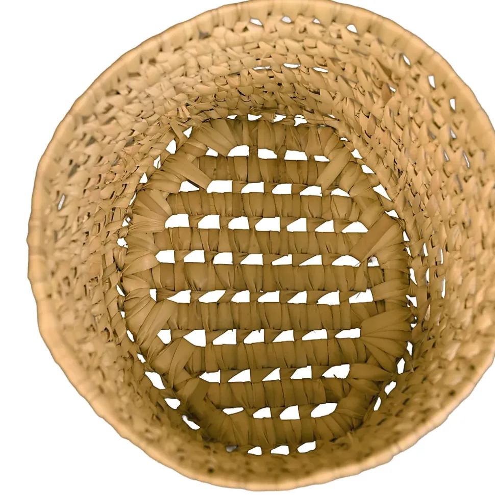Cache pot feuilles de palmier (15 cm - Naturel)
