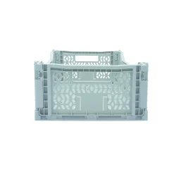 Cagette plastique pliable bleu ciel taille M