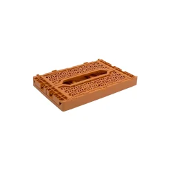 Cagette plastique recyclé pliable terracotta taille S